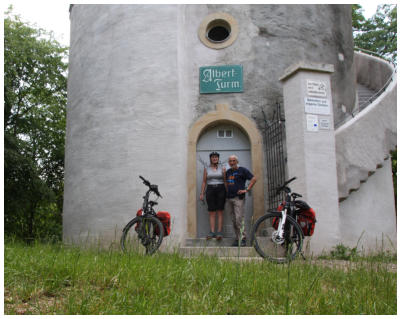 Der Albertturm steht auf dem Gipfel des Collm