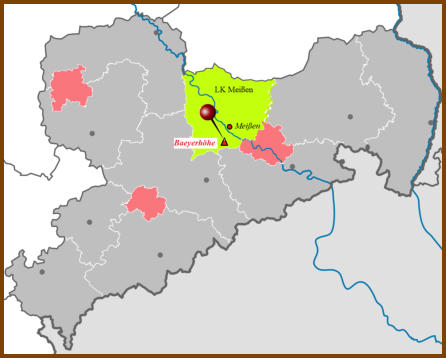 Lage des Berges im Landkreis