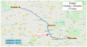 Die 2. Etappe der Sachsentour