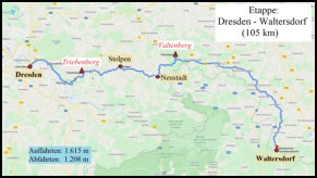 Die 3. Etappe der Sachsentour